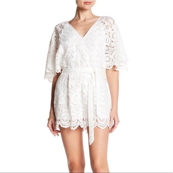 Red Carter Pants - NWOT RED CARTER White Crochet Lace Romper